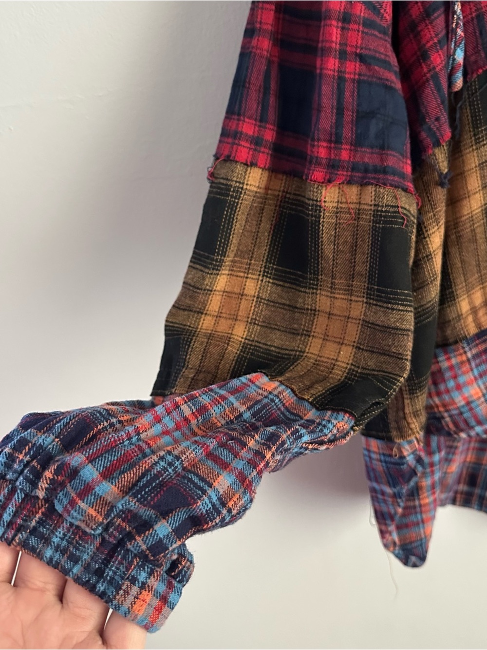 Haptics 2X hooded long sleeve fall top women’s xxl 1X plaid patchwork hoodie 1xl - Picture 3 of 7